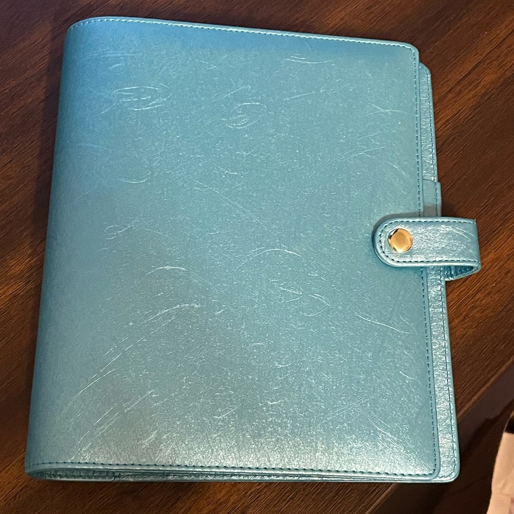 Metallic Blue 6 ring planner